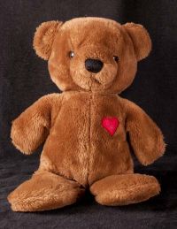 Dakin Baby Things Teddy Bear Brown Red Heart Plush Lovey